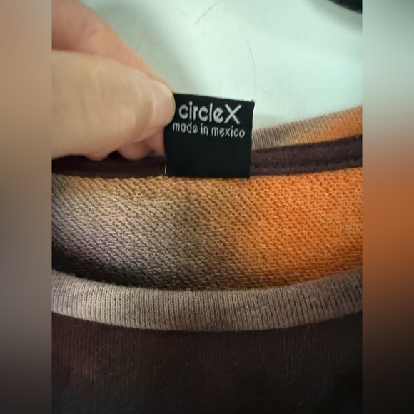 CircleX Tie Dye Cropped Pull Over Crewneck Sweatshirt Cute Spooky Fall Colors - Picture 6 of 11